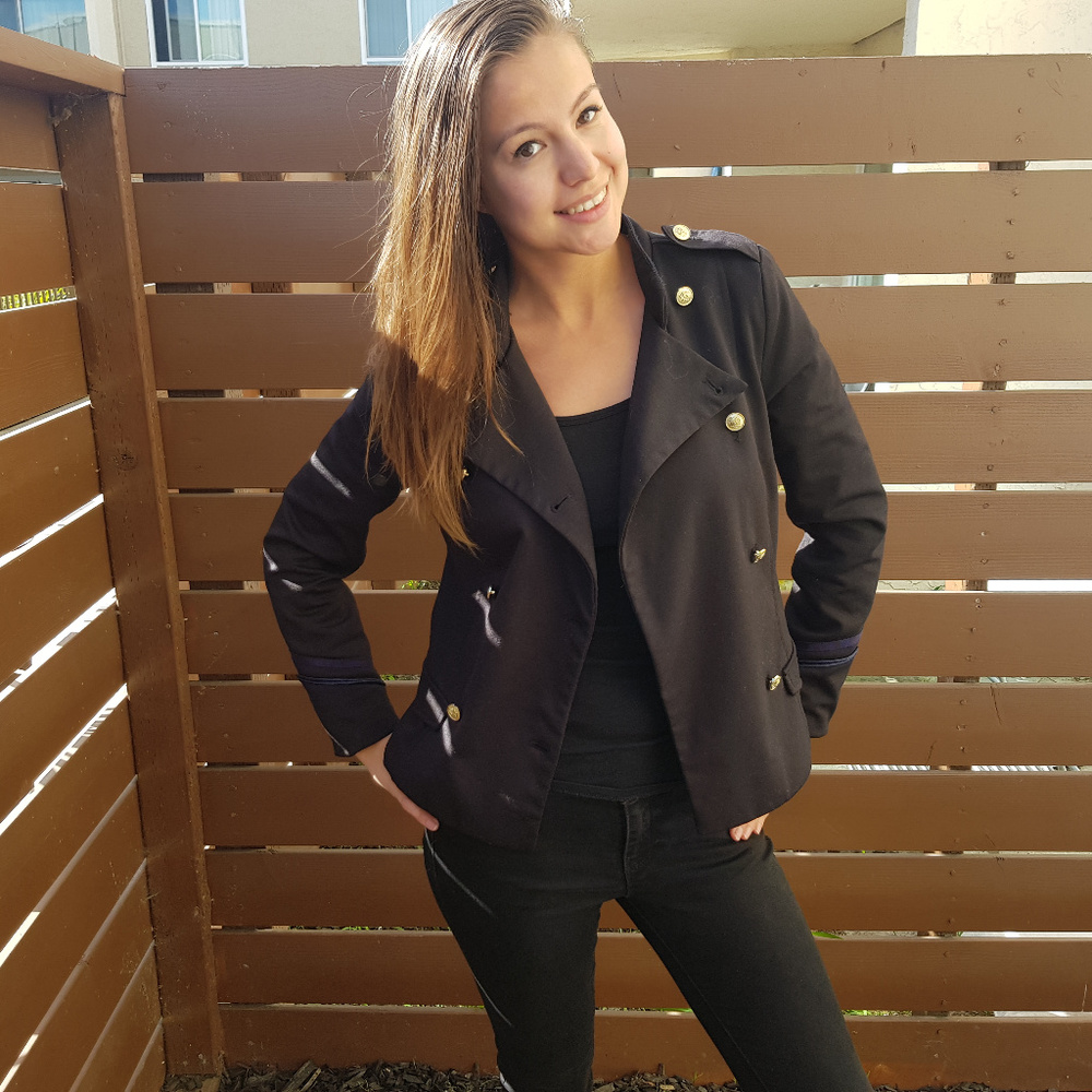 Stylish black vintage blazer